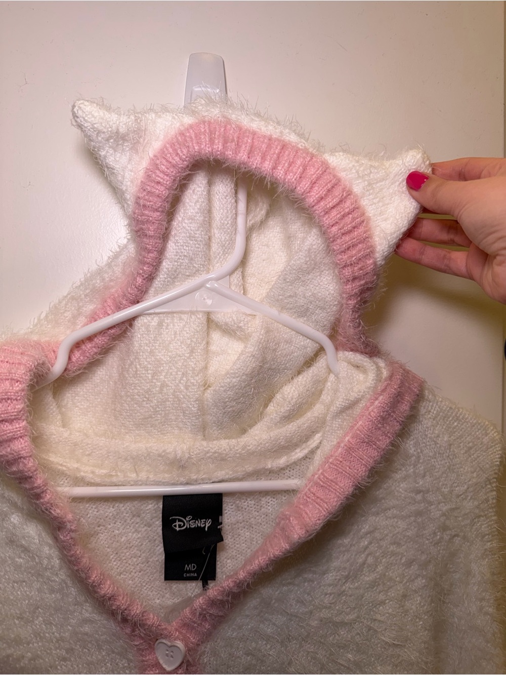 NWT Disney The Aristocats Marie Hooded Cat Ears Ladies Cardigan - Picture 2 of 13
